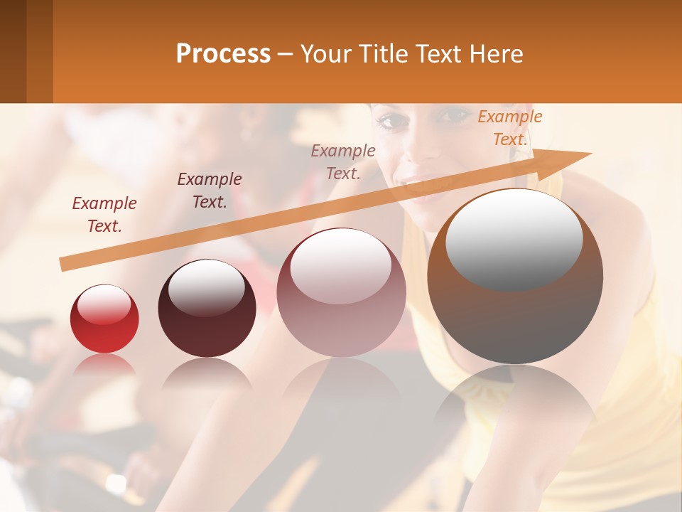 A Group Of People Riding Bikes In A Gym PowerPoint Template