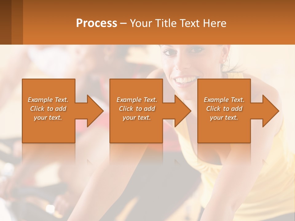 A Group Of People Riding Bikes In A Gym PowerPoint Template