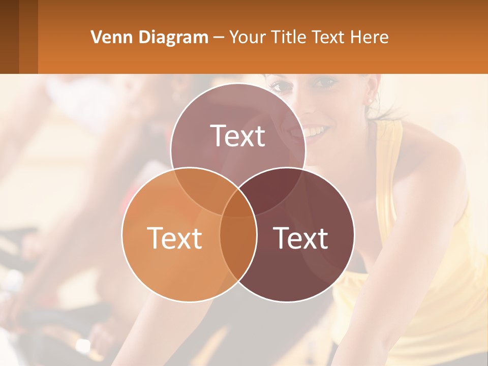 A Group Of People Riding Bikes In A Gym PowerPoint Template