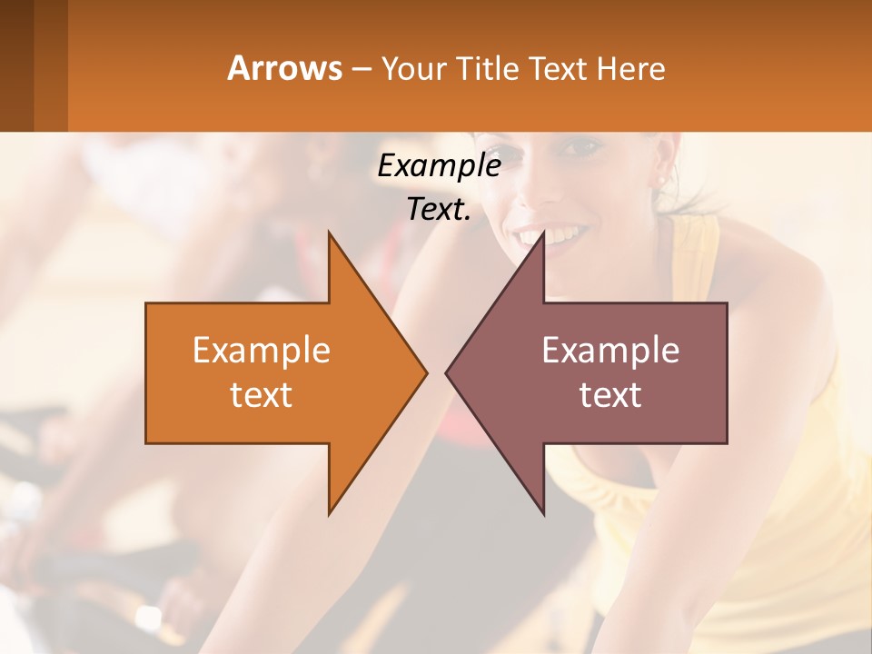 A Group Of People Riding Bikes In A Gym PowerPoint Template