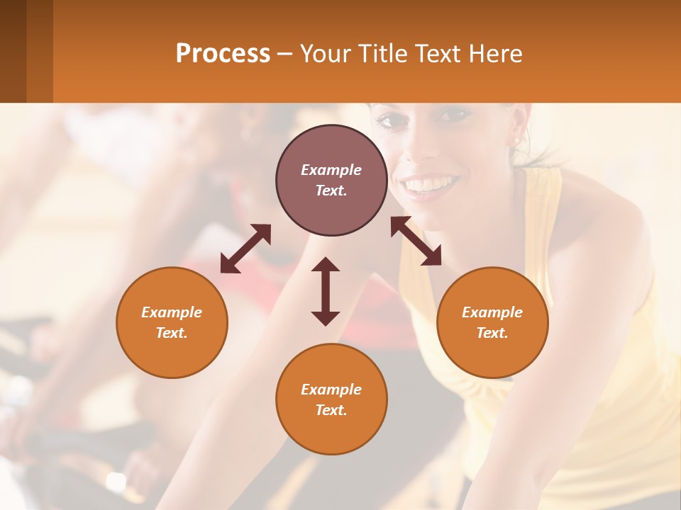 A Group Of People Riding Bikes In A Gym PowerPoint Template