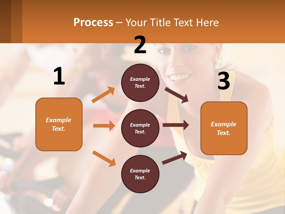 A Group Of People Riding Bikes In A Gym PowerPoint Template