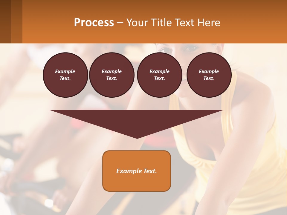 A Group Of People Riding Bikes In A Gym PowerPoint Template