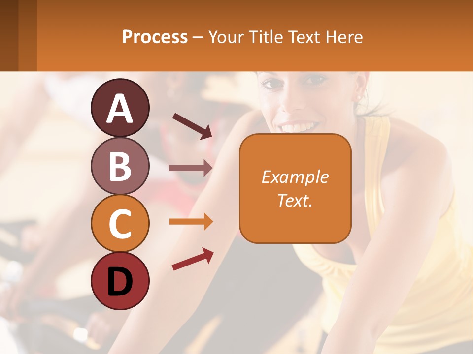 A Group Of People Riding Bikes In A Gym PowerPoint Template