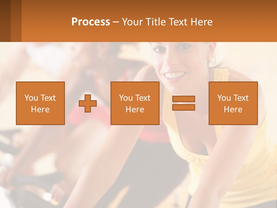 A Group Of People Riding Bikes In A Gym PowerPoint Template