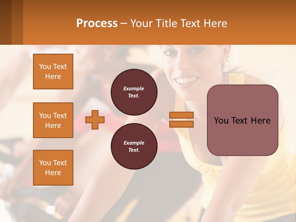 A Group Of People Riding Bikes In A Gym PowerPoint Template