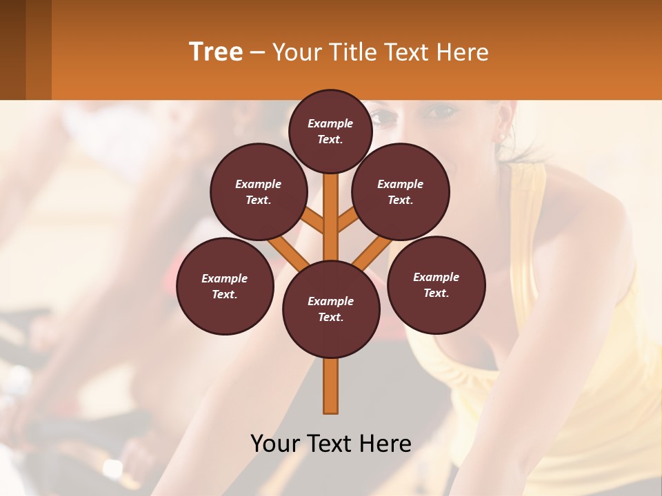 A Group Of People Riding Bikes In A Gym PowerPoint Template