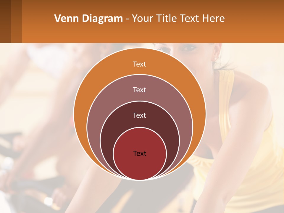 A Group Of People Riding Bikes In A Gym PowerPoint Template