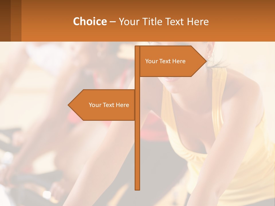 A Group Of People Riding Bikes In A Gym PowerPoint Template