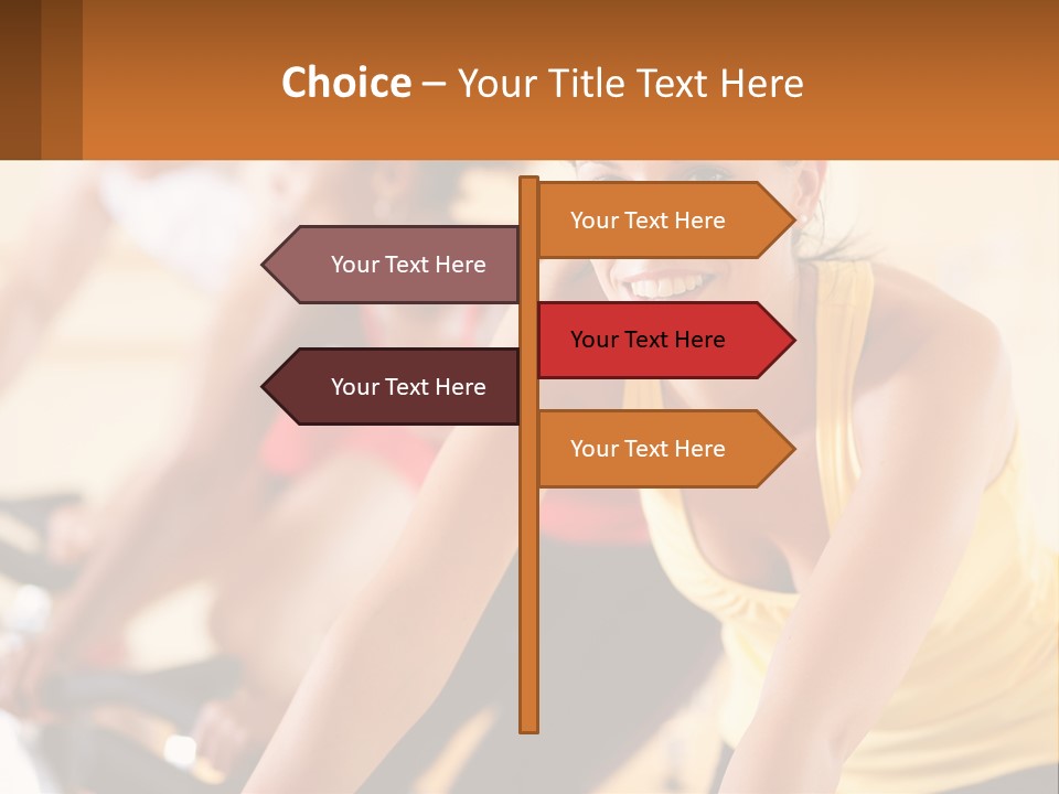 A Group Of People Riding Bikes In A Gym PowerPoint Template