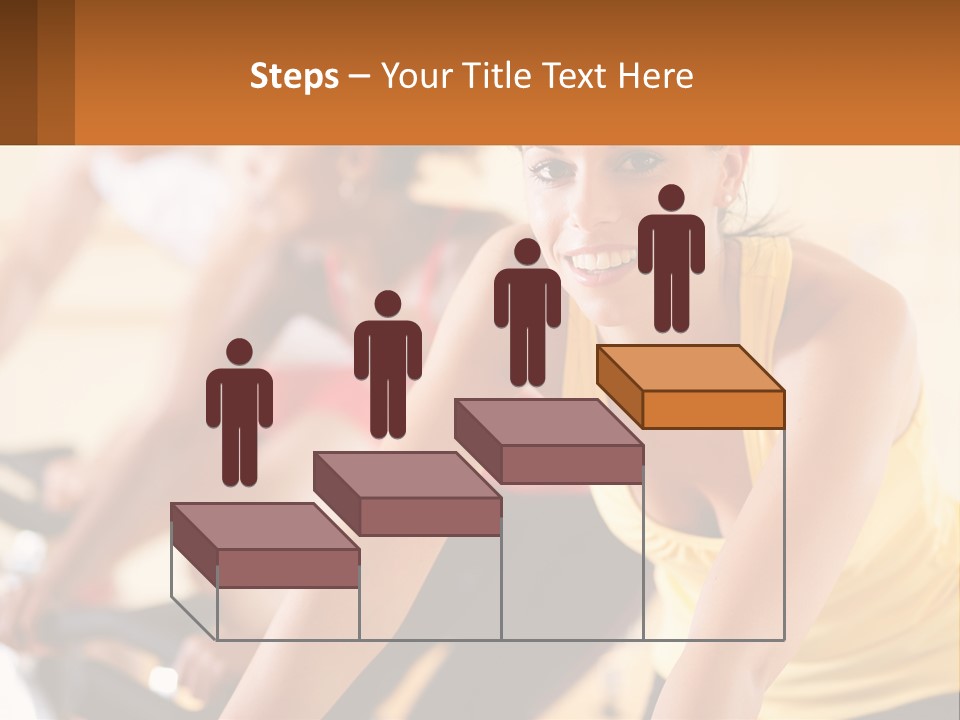 A Group Of People Riding Bikes In A Gym PowerPoint Template