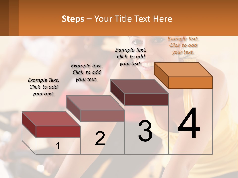 A Group Of People Riding Bikes In A Gym PowerPoint Template