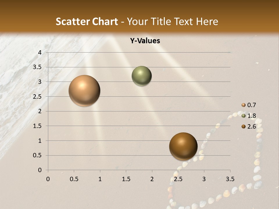 A Heart Drawn In The Sand On A Beach PowerPoint Template