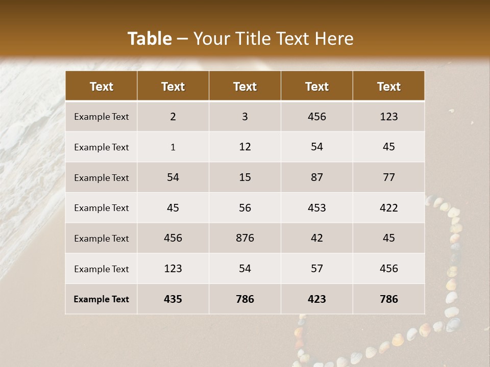A Heart Drawn In The Sand On A Beach PowerPoint Template