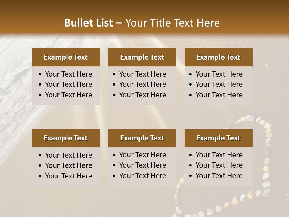 A Heart Drawn In The Sand On A Beach PowerPoint Template