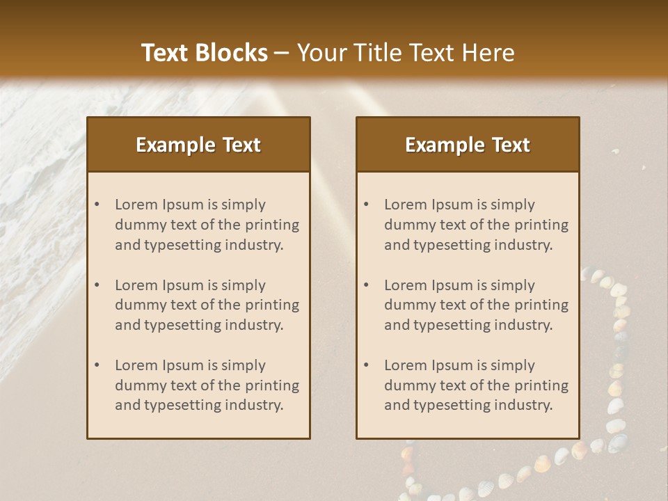 A Heart Drawn In The Sand On A Beach PowerPoint Template