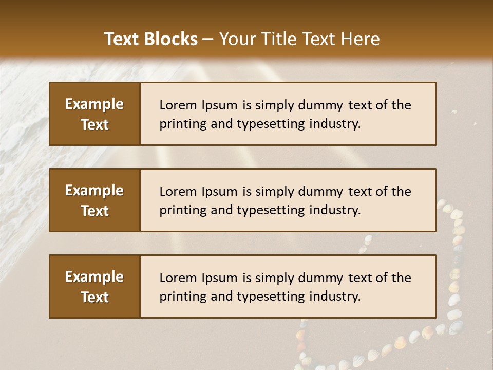 A Heart Drawn In The Sand On A Beach PowerPoint Template