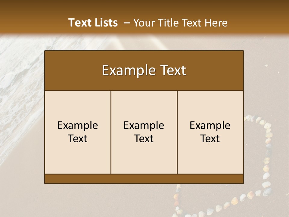 A Heart Drawn In The Sand On A Beach PowerPoint Template