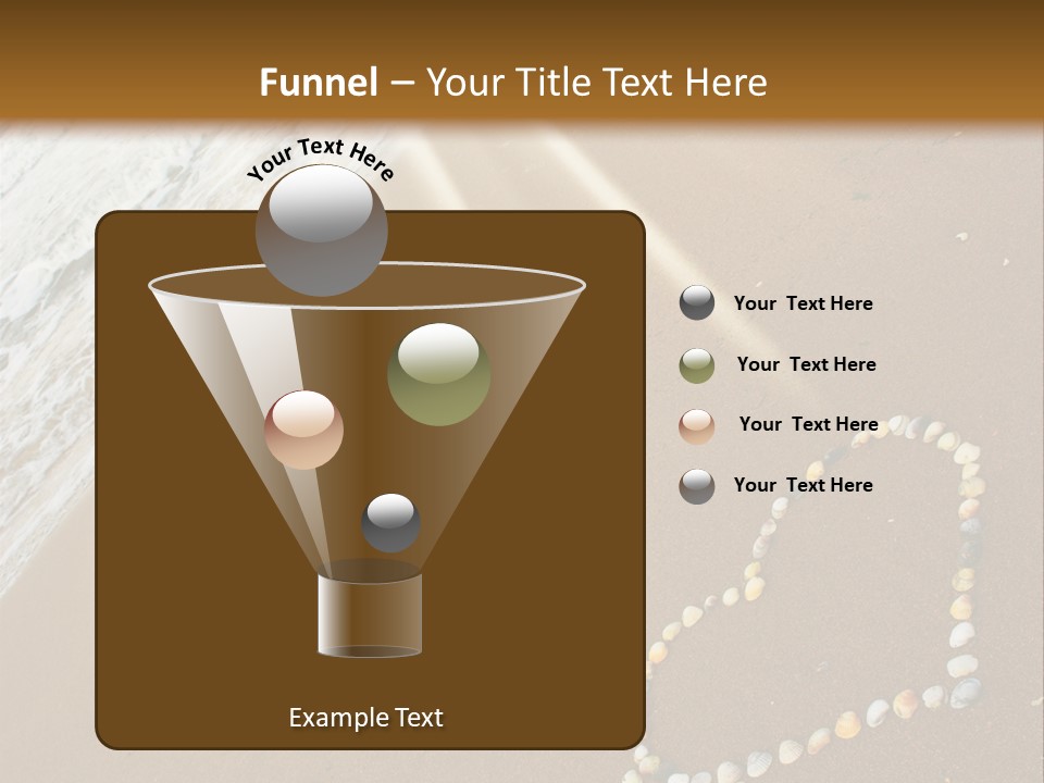 A Heart Drawn In The Sand On A Beach PowerPoint Template