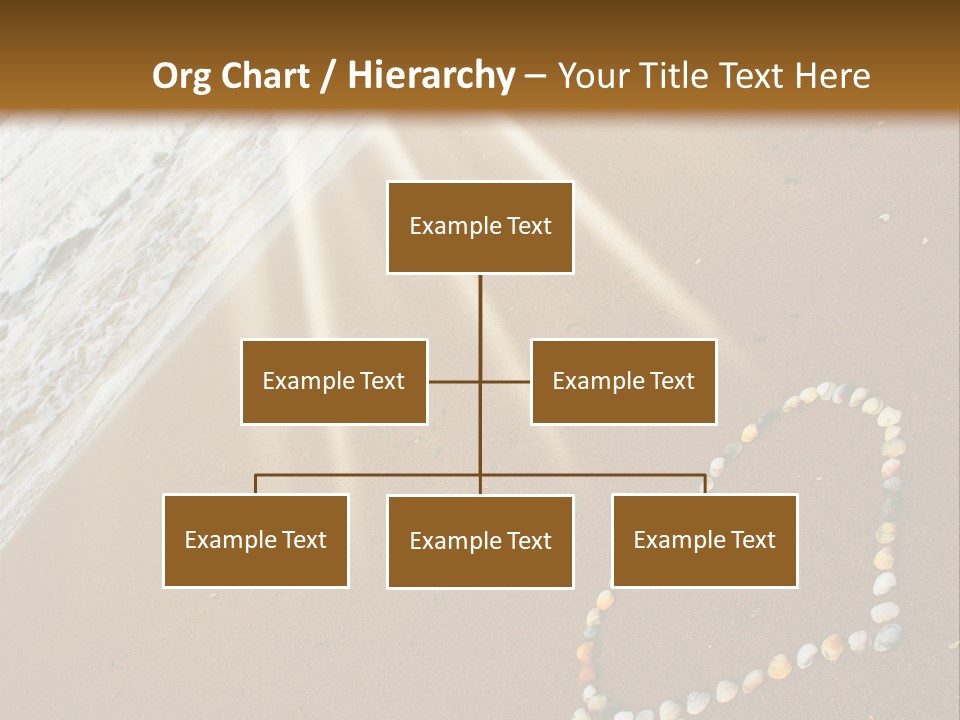 A Heart Drawn In The Sand On A Beach PowerPoint Template