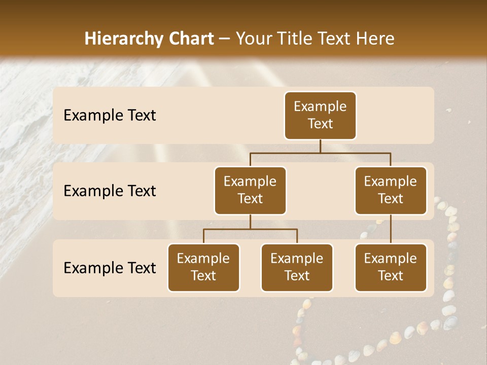 A Heart Drawn In The Sand On A Beach PowerPoint Template