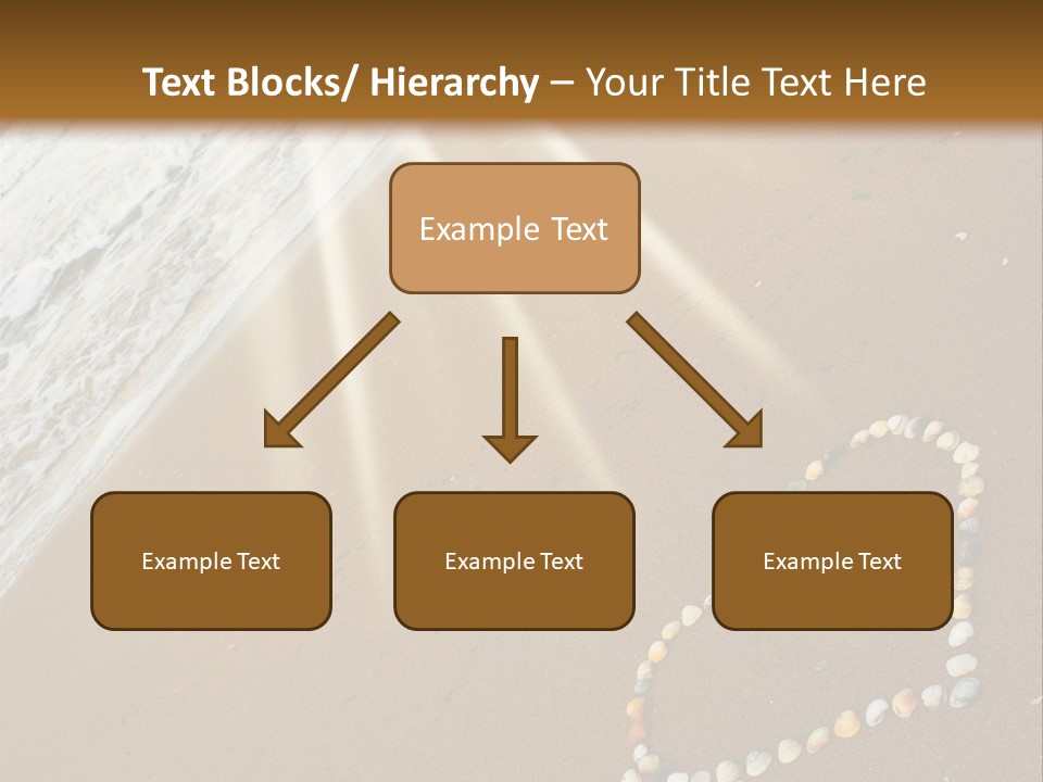 A Heart Drawn In The Sand On A Beach PowerPoint Template