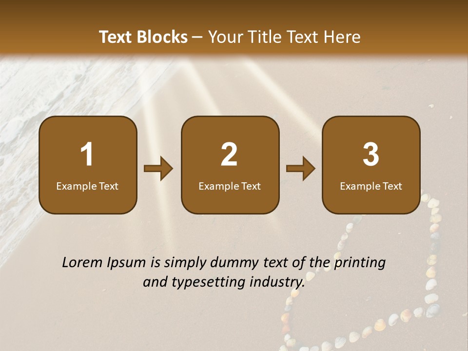 A Heart Drawn In The Sand On A Beach PowerPoint Template