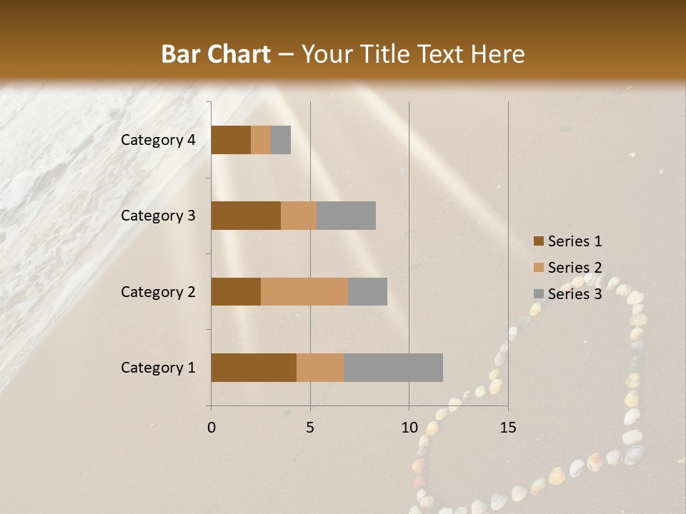A Heart Drawn In The Sand On A Beach PowerPoint Template