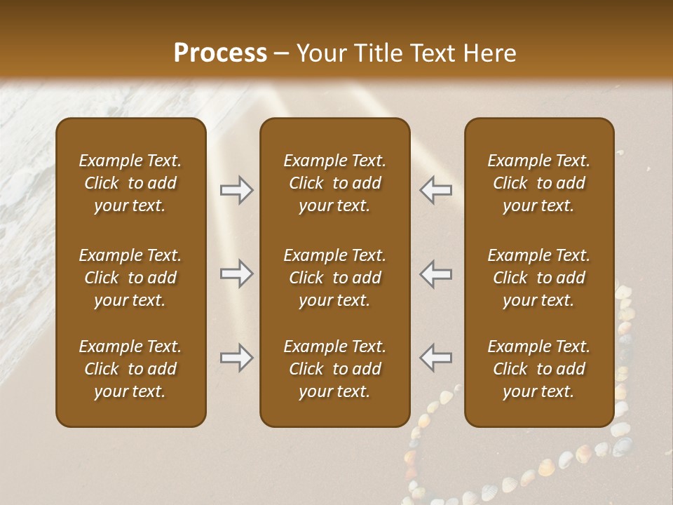 A Heart Drawn In The Sand On A Beach PowerPoint Template