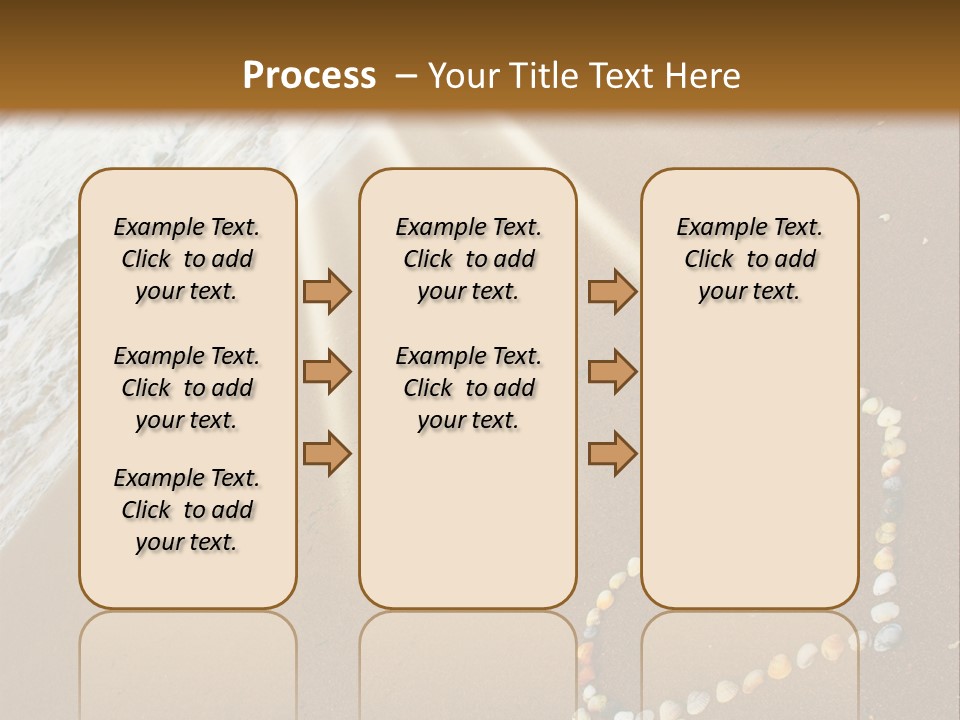 A Heart Drawn In The Sand On A Beach PowerPoint Template