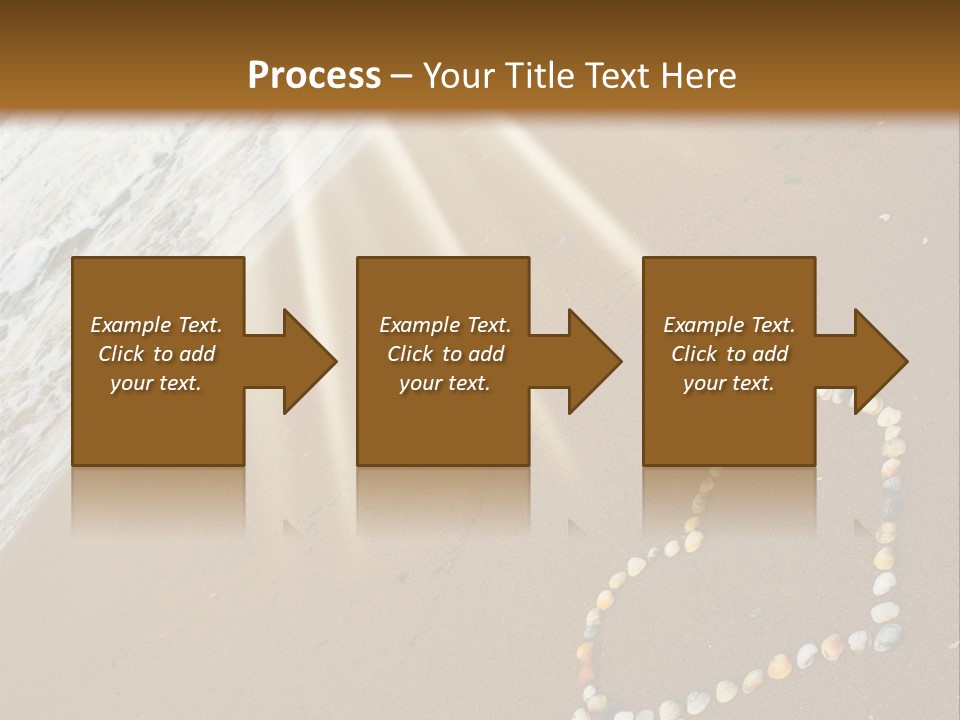 A Heart Drawn In The Sand On A Beach PowerPoint Template