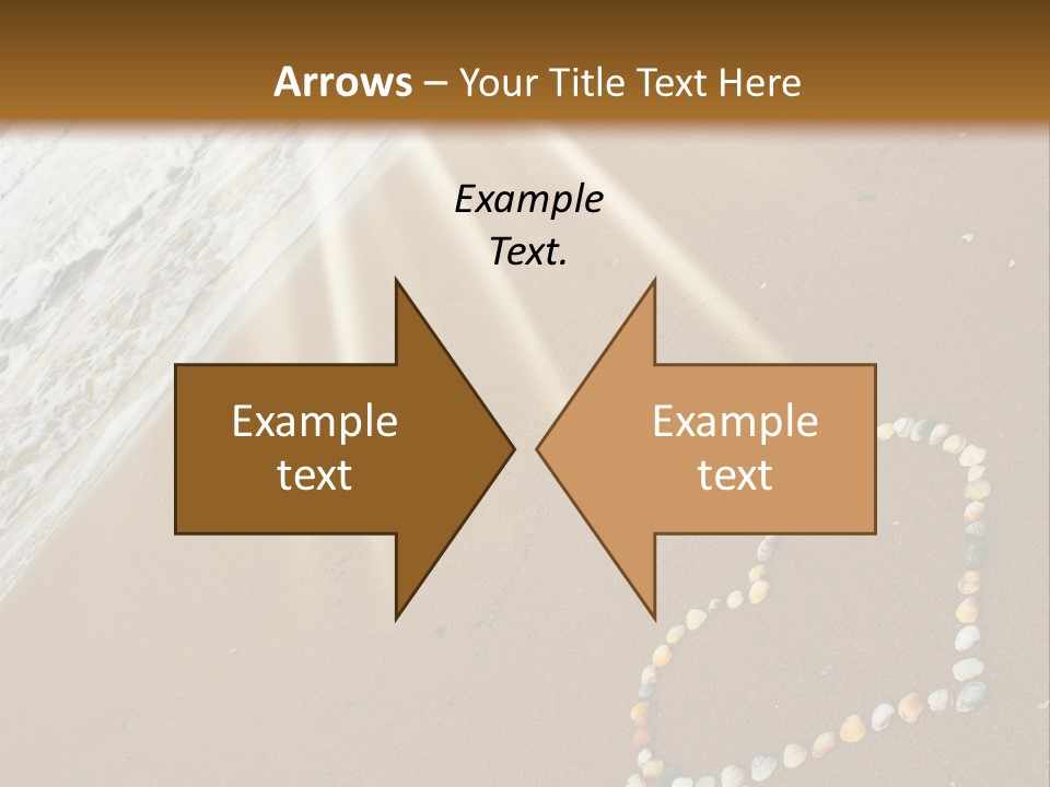 A Heart Drawn In The Sand On A Beach PowerPoint Template