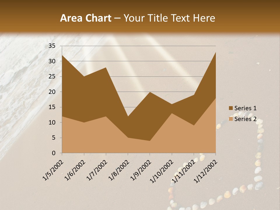A Heart Drawn In The Sand On A Beach PowerPoint Template