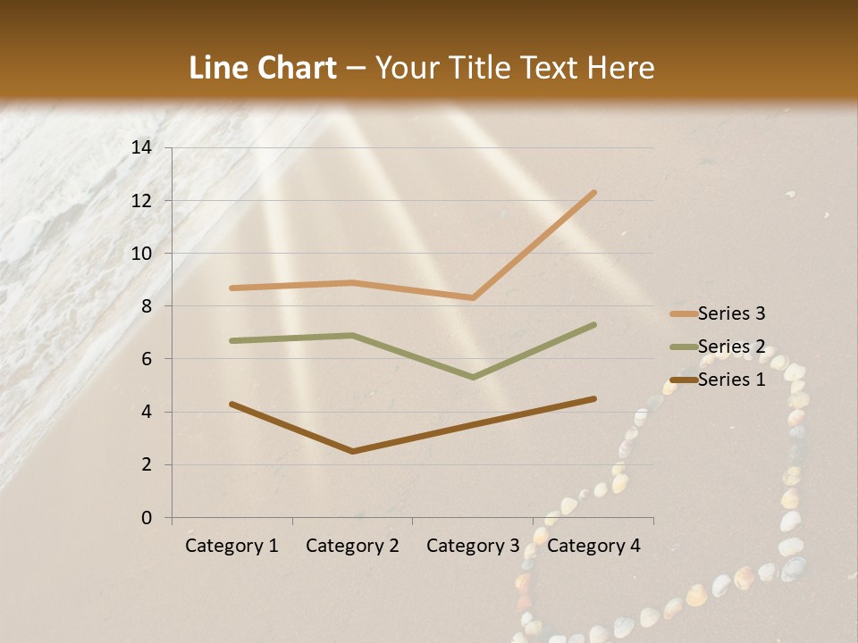 A Heart Drawn In The Sand On A Beach PowerPoint Template