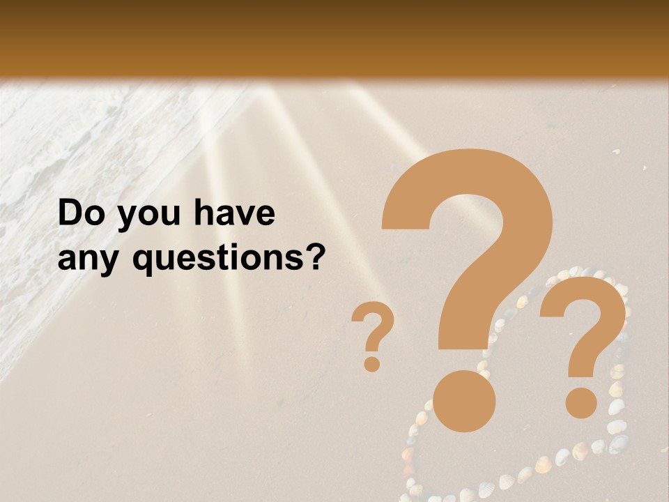 A Heart Drawn In The Sand On A Beach PowerPoint Template