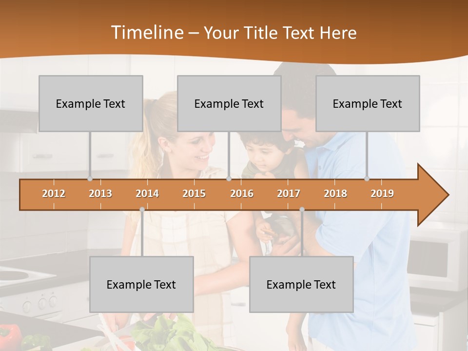 A Man And A Woman Preparing Food In A Kitchen PowerPoint Template
