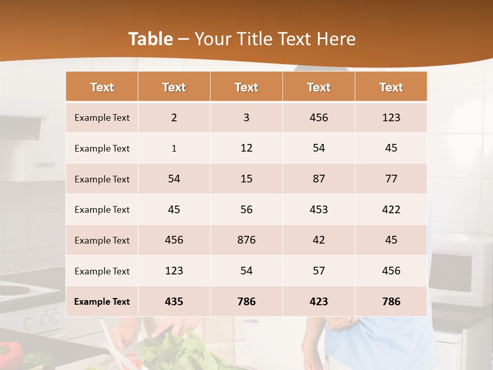 A Man And A Woman Preparing Food In A Kitchen PowerPoint Template
