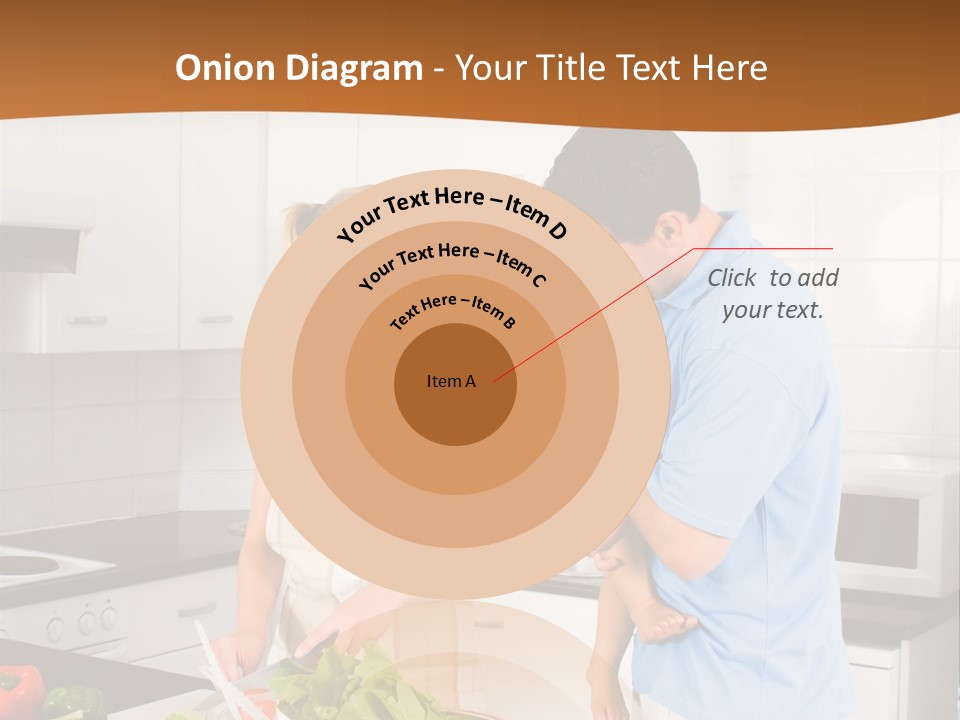 A Man And A Woman Preparing Food In A Kitchen PowerPoint Template