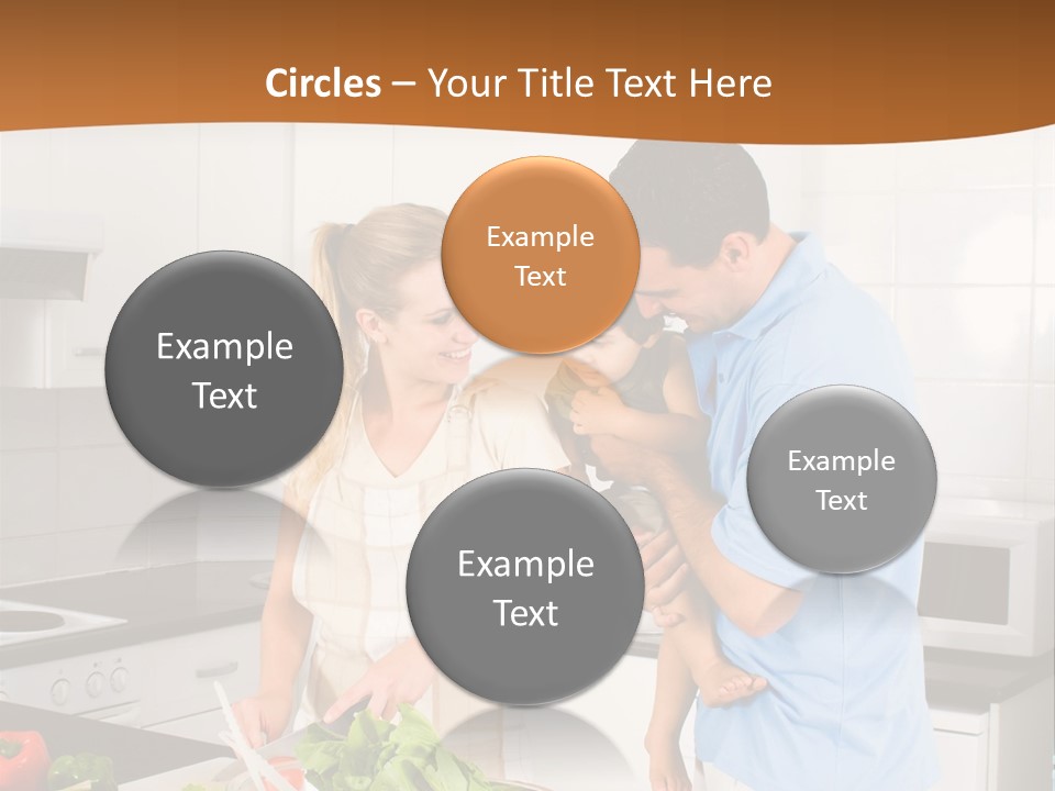 A Man And A Woman Preparing Food In A Kitchen PowerPoint Template