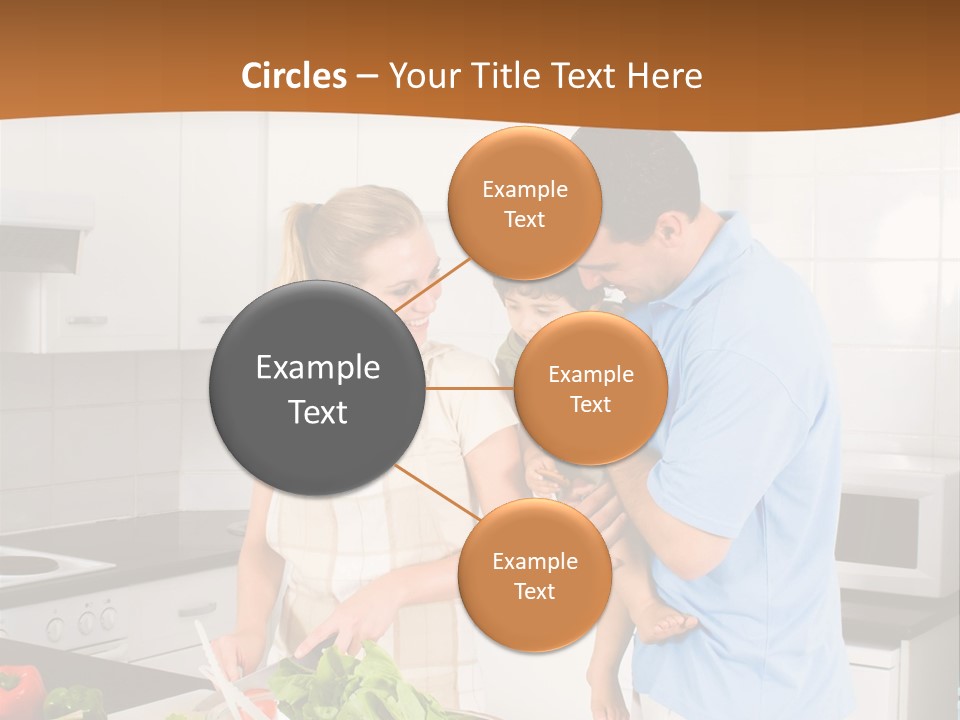 A Man And A Woman Preparing Food In A Kitchen PowerPoint Template