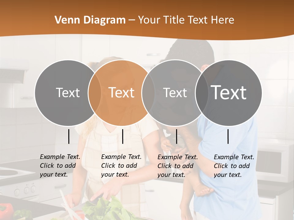 A Man And A Woman Preparing Food In A Kitchen PowerPoint Template