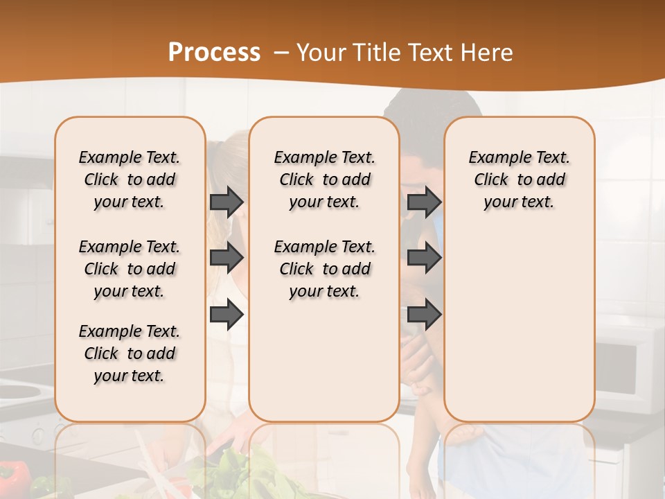 A Man And A Woman Preparing Food In A Kitchen PowerPoint Template