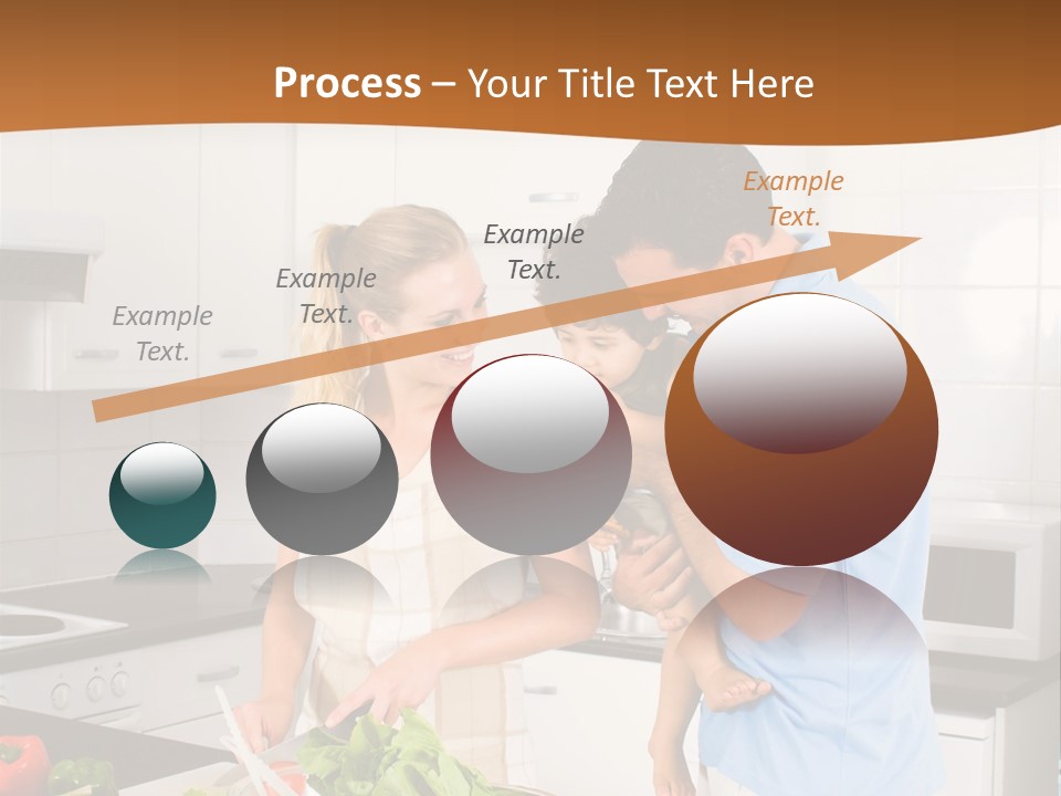 A Man And A Woman Preparing Food In A Kitchen PowerPoint Template