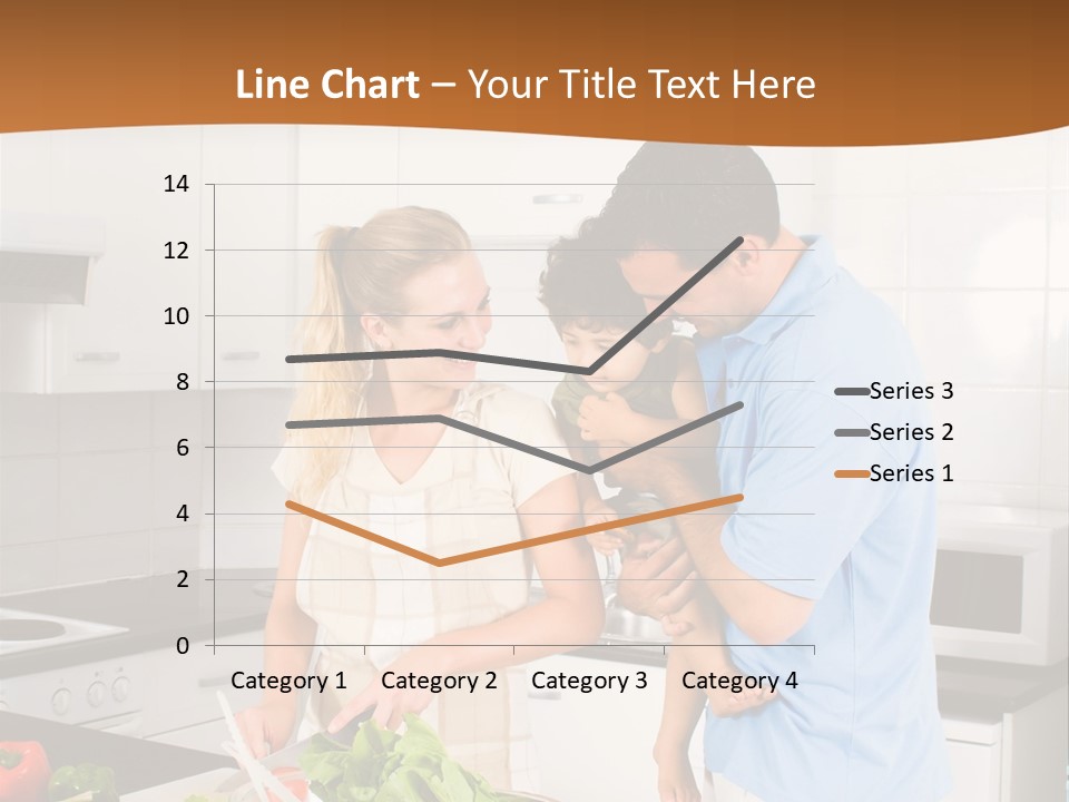 A Man And A Woman Preparing Food In A Kitchen PowerPoint Template