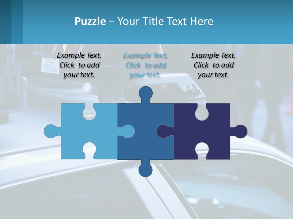 A Police Car With A Red Light On Top Of It PowerPoint Template