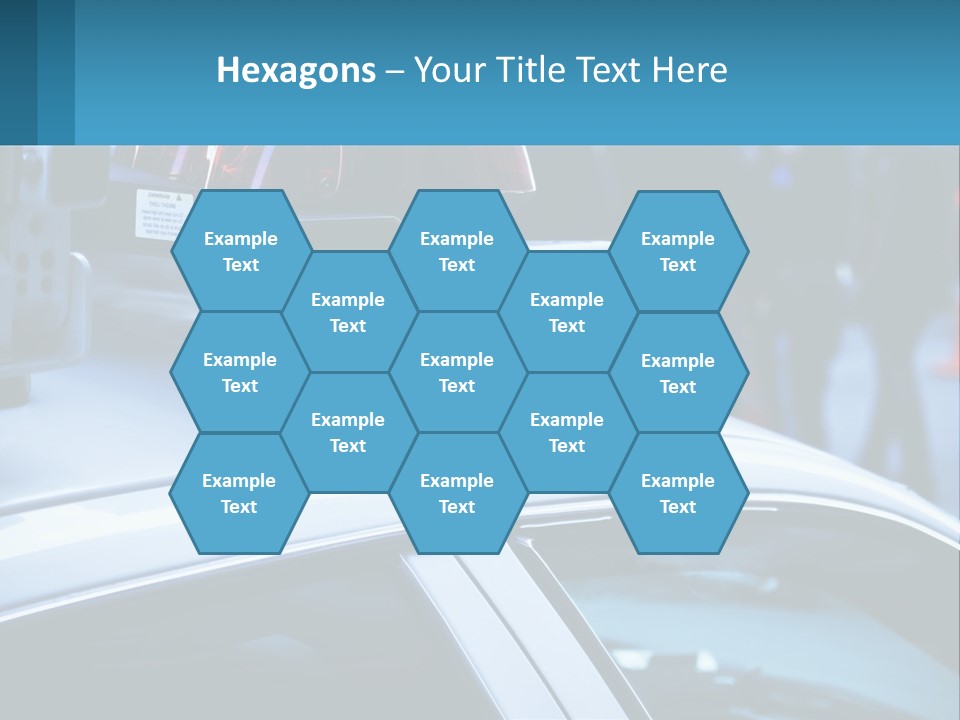 A Police Car With A Red Light On Top Of It PowerPoint Template