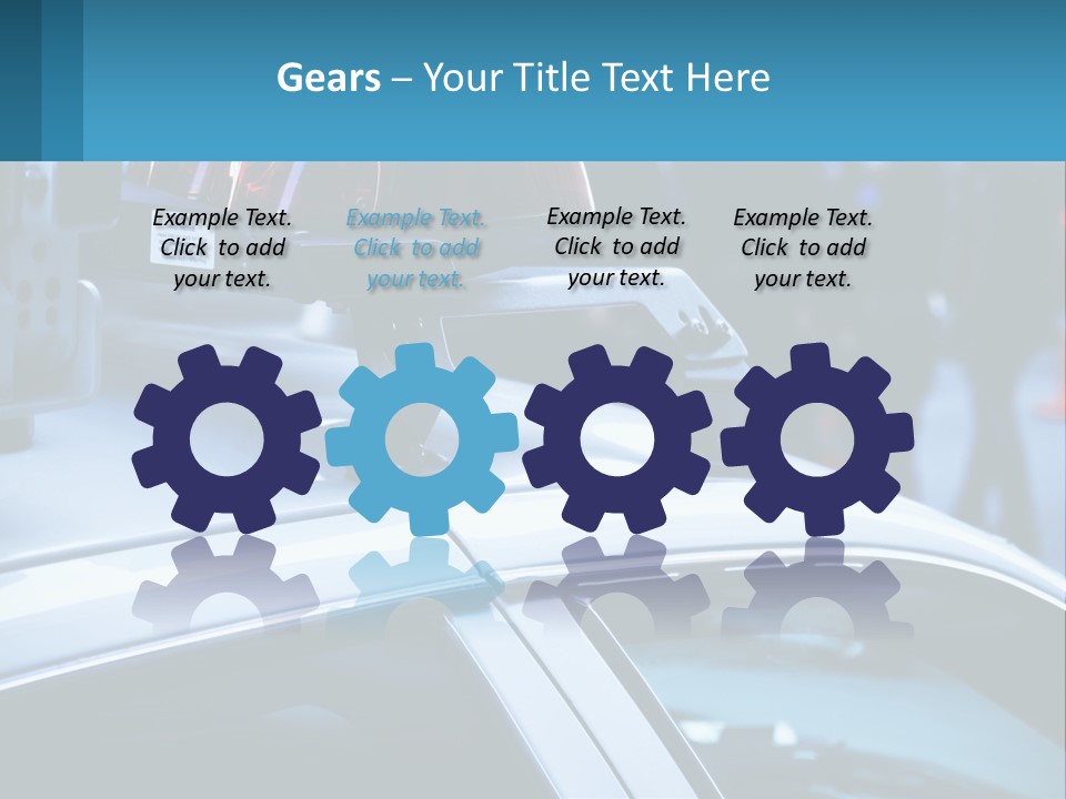 A Police Car With A Red Light On Top Of It PowerPoint Template