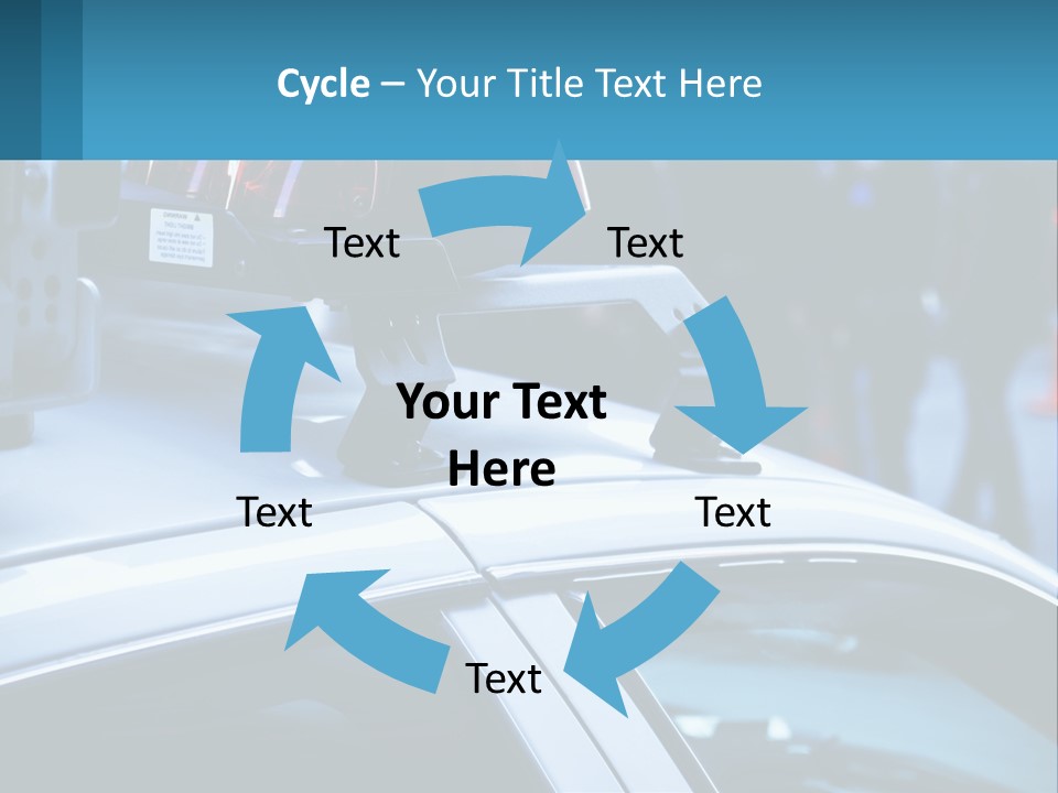 A Police Car With A Red Light On Top Of It PowerPoint Template