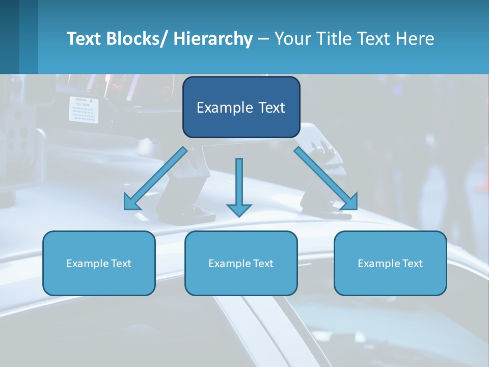 A Police Car With A Red Light On Top Of It PowerPoint Template