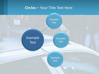 A Police Car With A Red Light On Top Of It PowerPoint Template